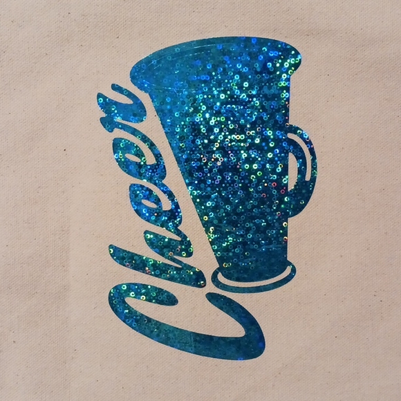 Cheering natural cotton canvas tote bag - Picture 2 of 7